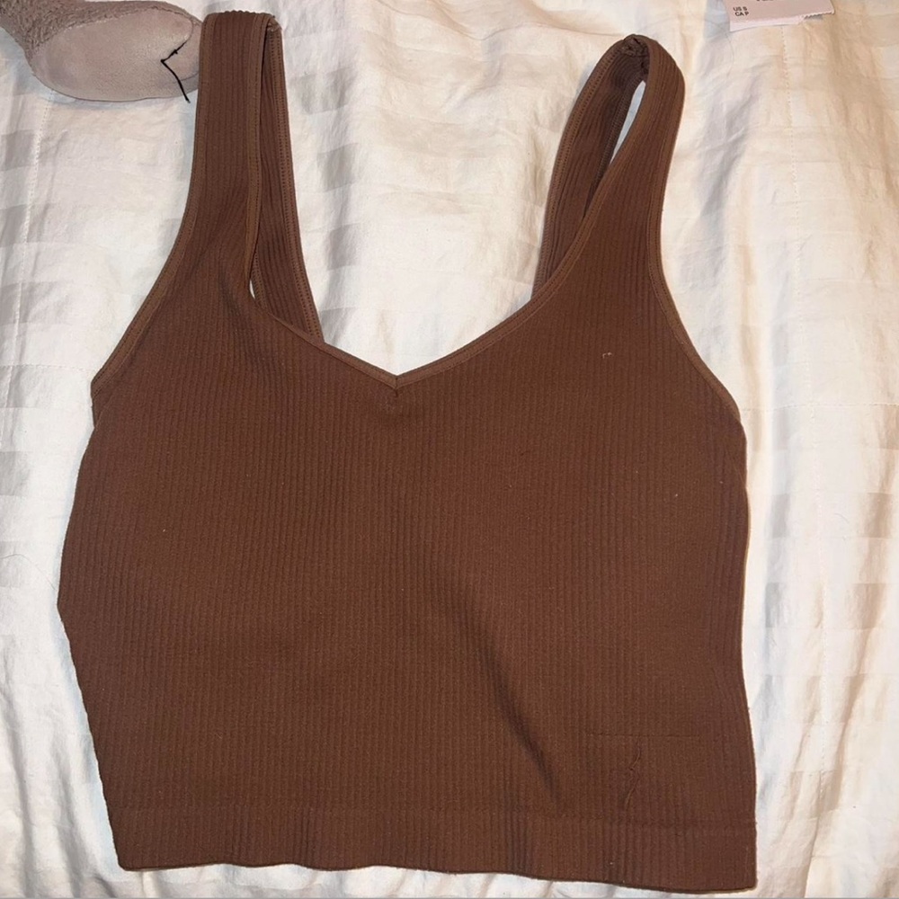 Altar'd State Chocolate Brown Crop Top
